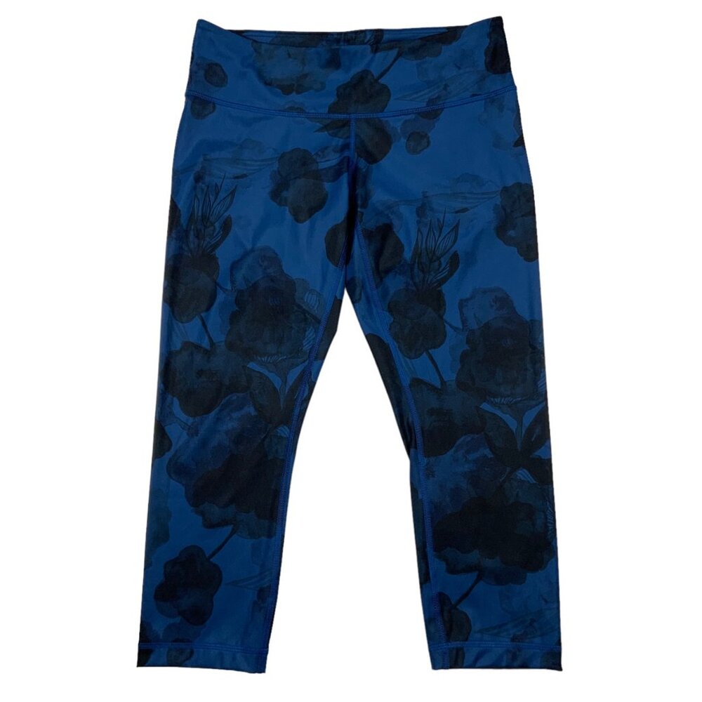 lululemon athletica Blue Floral Leggings